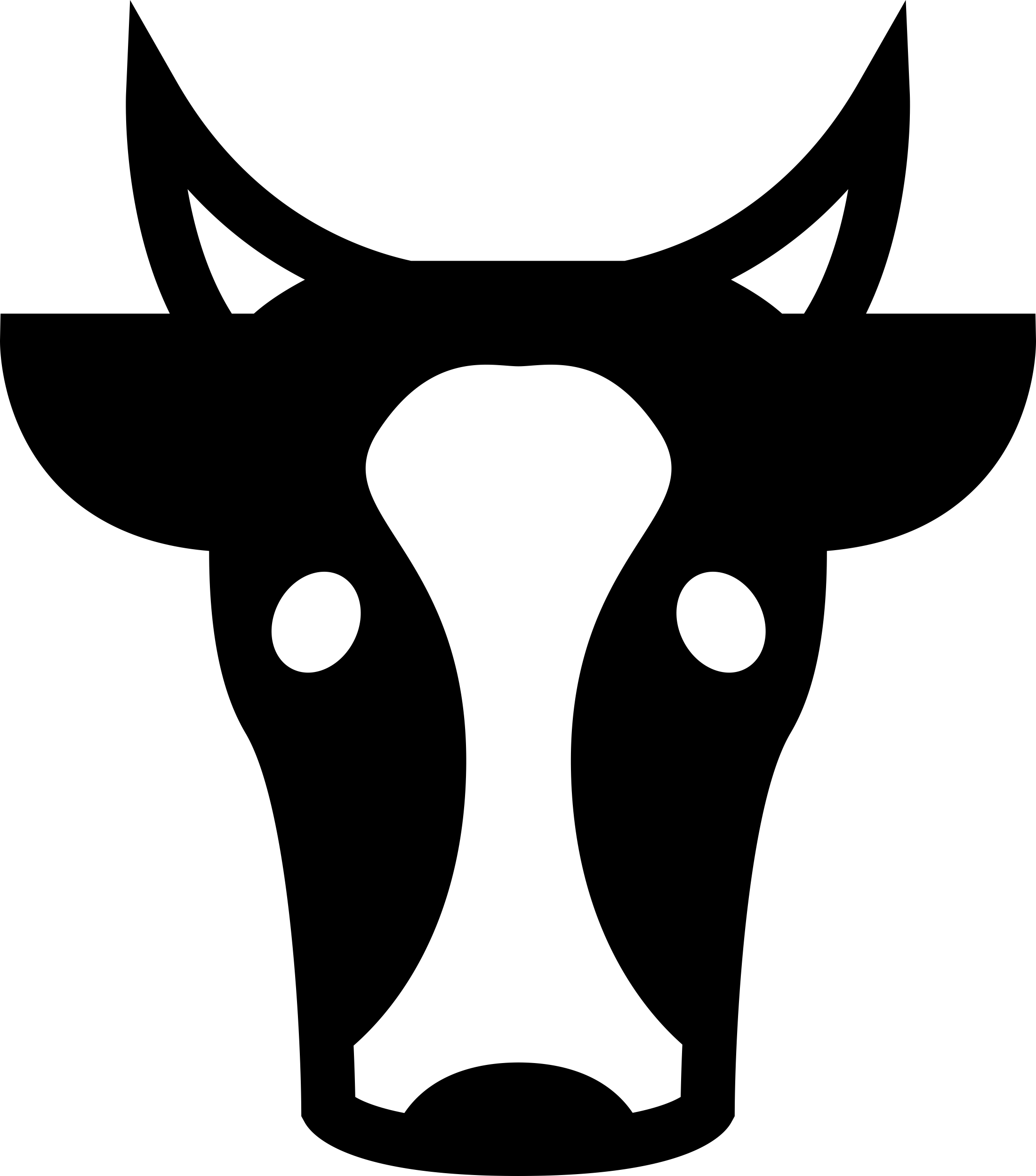 Cow Face Front Contour Svg Vector Free Vectors